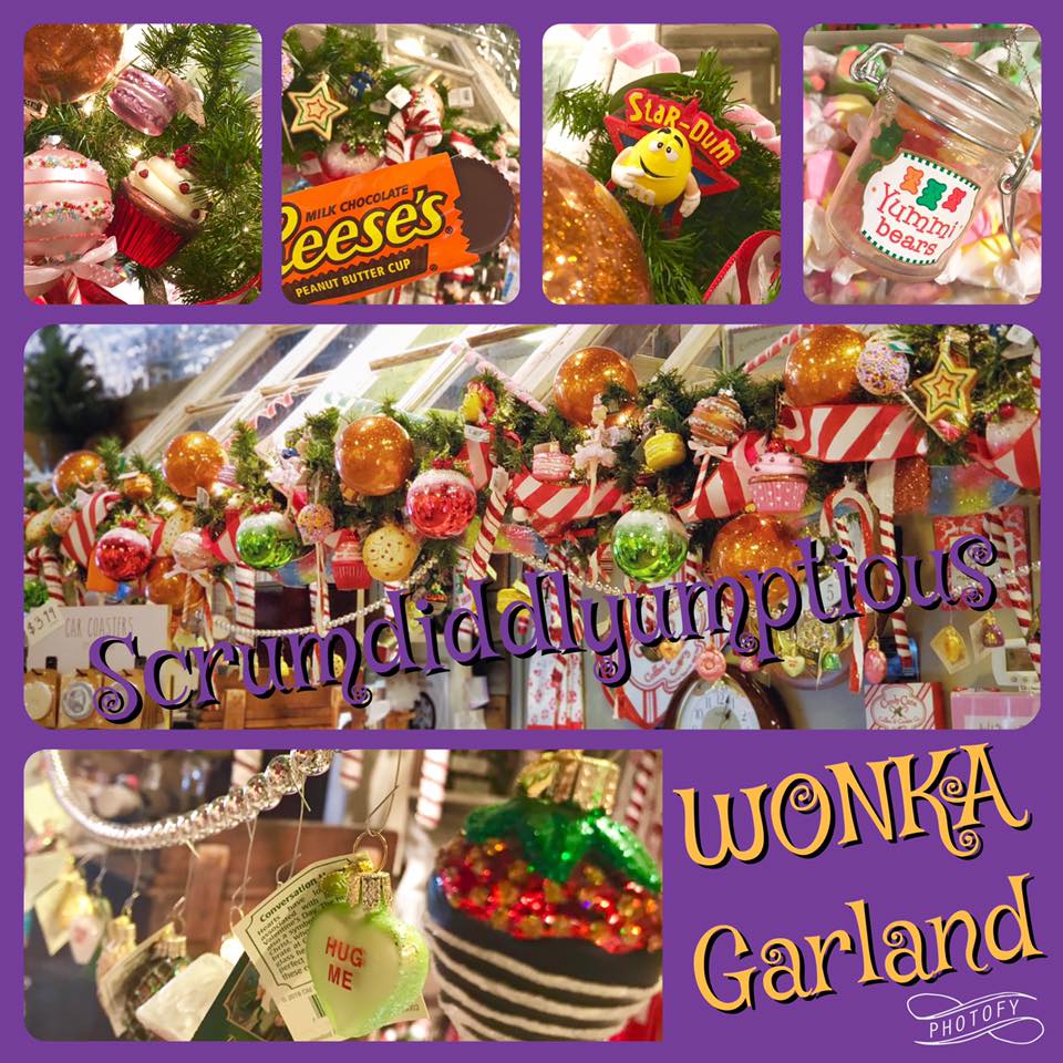 Scrumdiddlyumptious Wonka Garland Christmas Decoration
